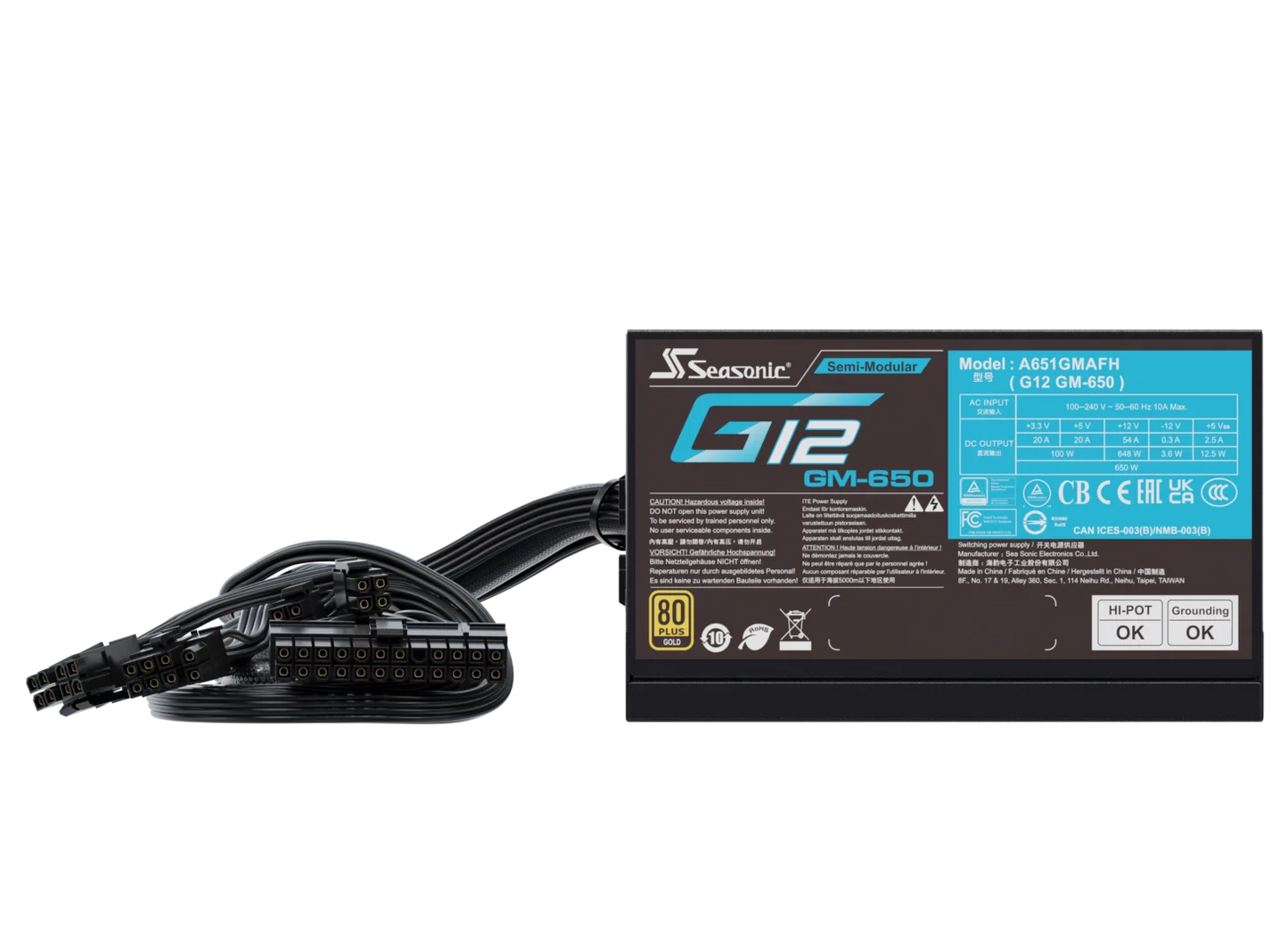 Seasonic G12 GM-650 650W Gold PSU