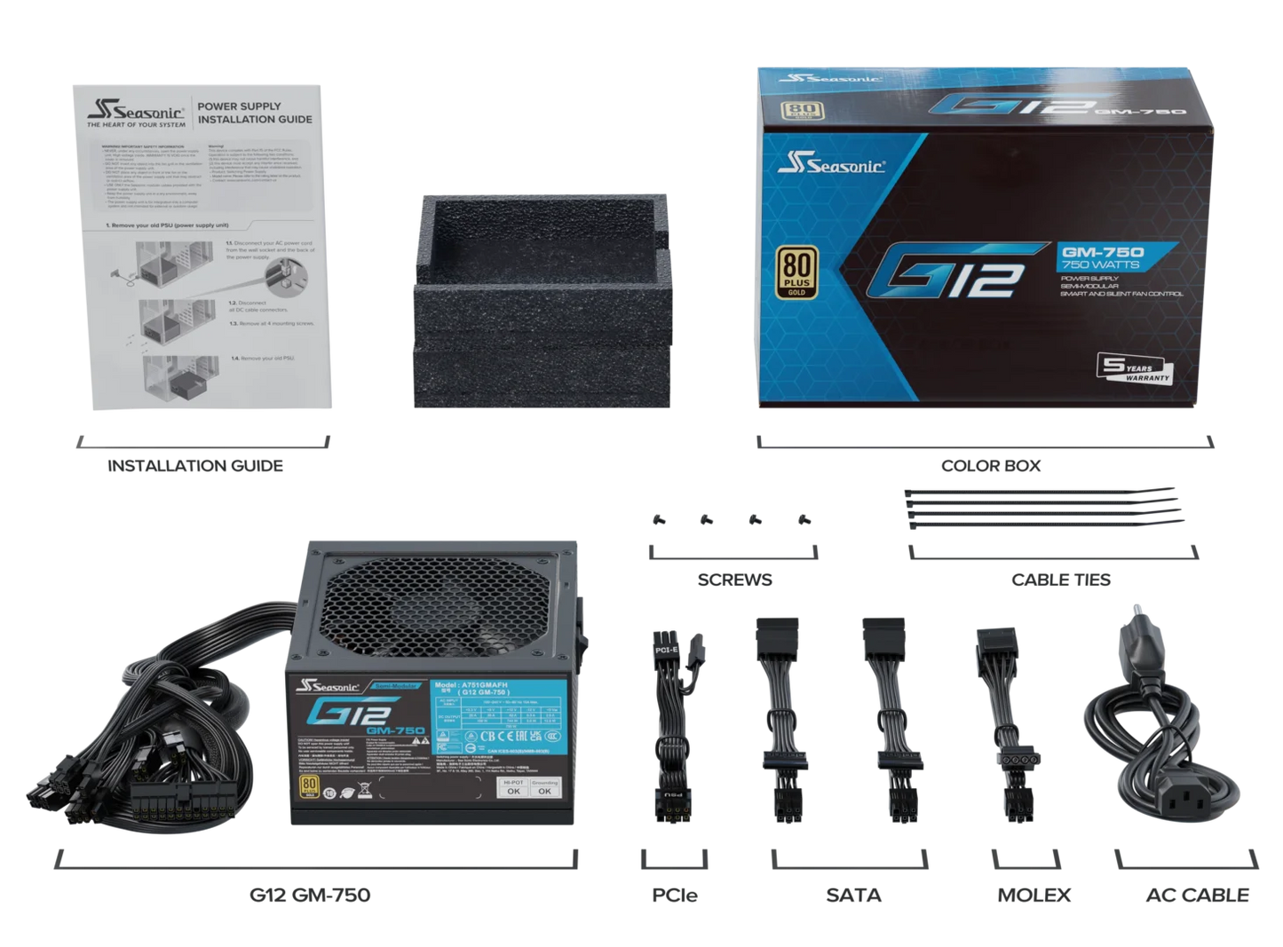 Seasonic G12 GM-750 750W Gold PSU