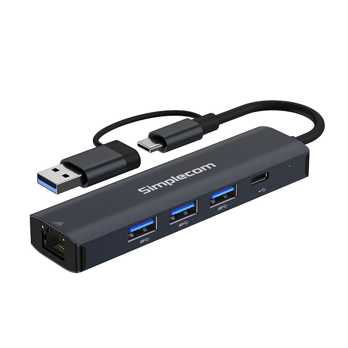 Simplecom CHN436 USB-C/A Hub with Ethernet
