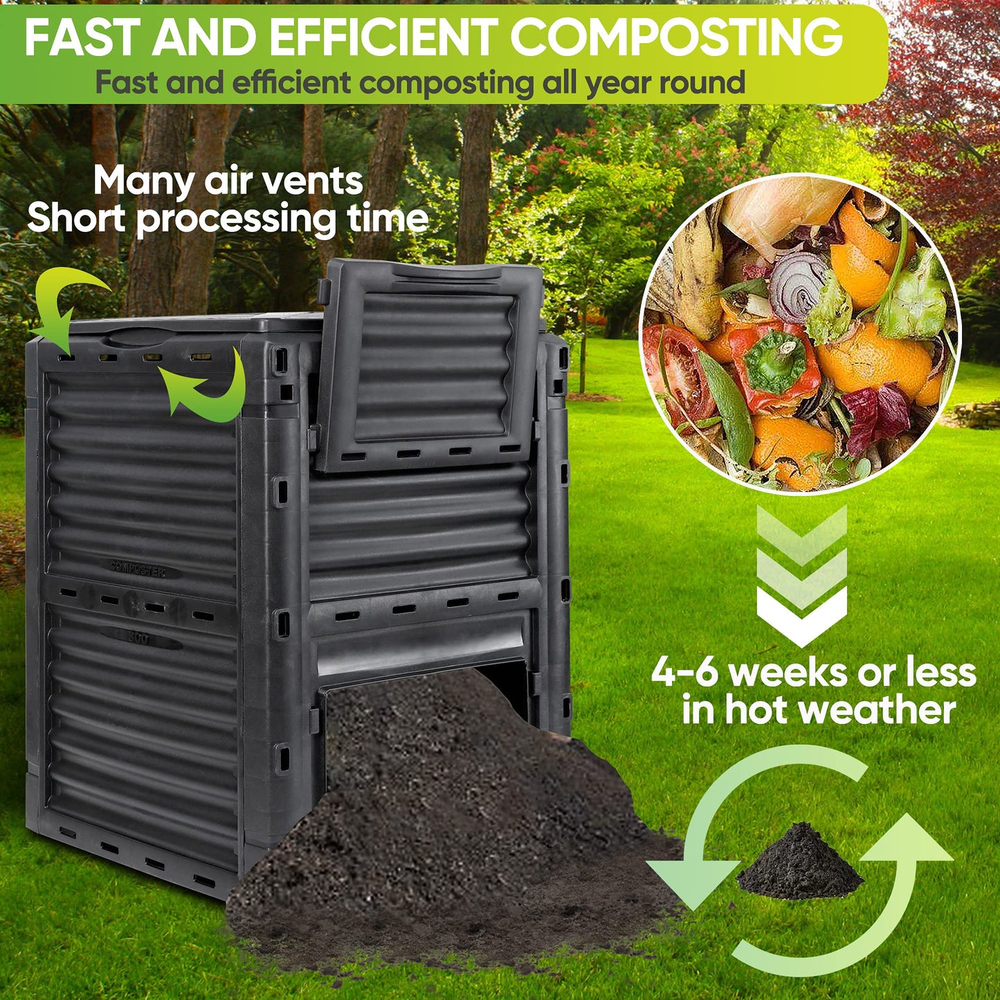 300L Garden Compost Bin