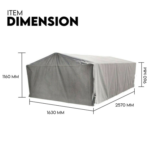 8x5 Box Trailer Cage Canvas Cover - 900mm