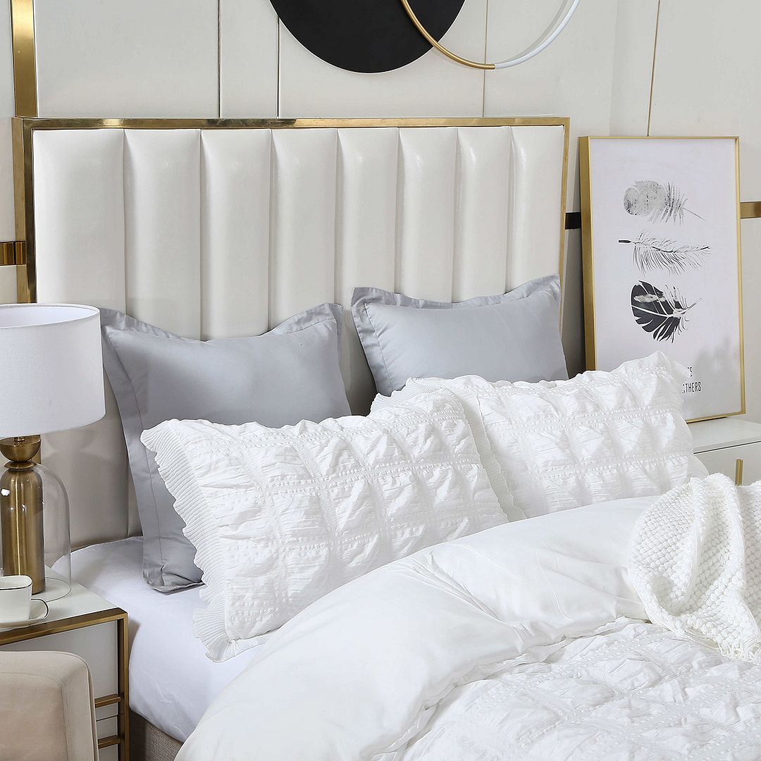 Elisa Gentle Ruffles Textured Duvet Quilt Cover Set King