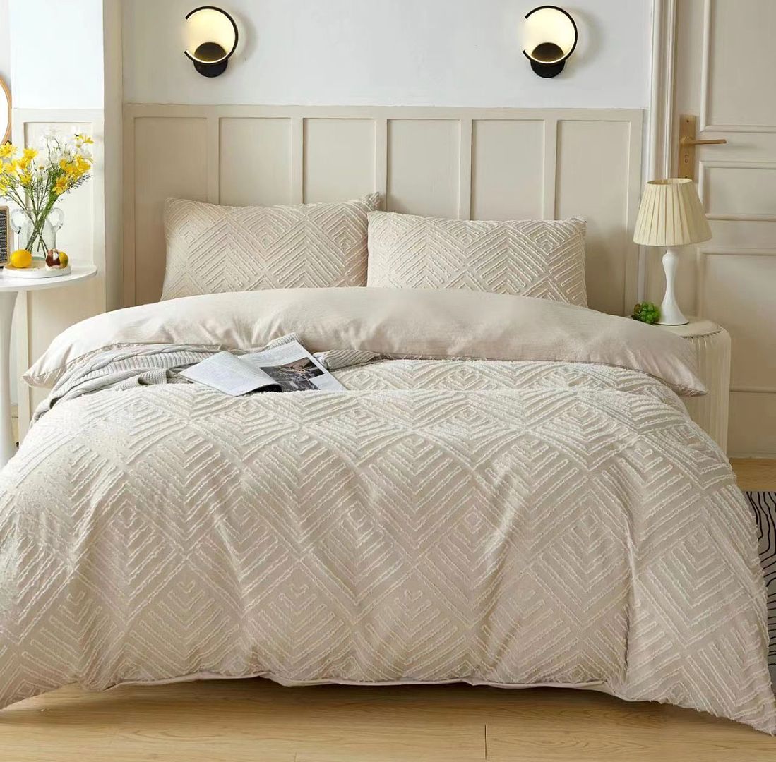 Elisa Gentle Tufted Textured Duvet Cover King