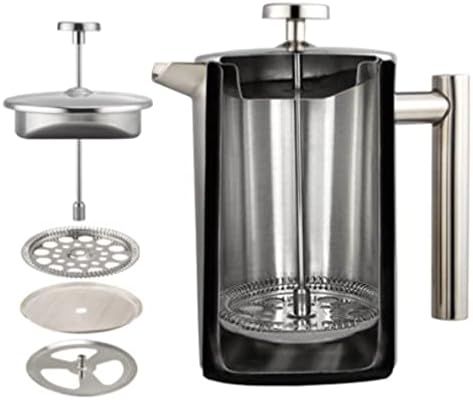 White French Press Coffee Maker 1000ml Gift Set