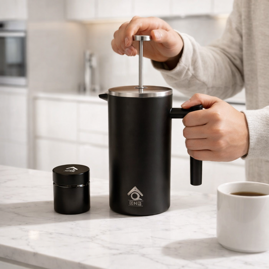 Black French Press Coffee Maker 350ml Gift Set