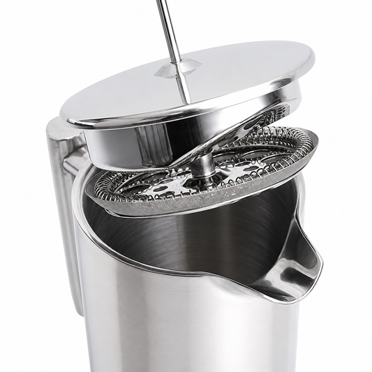 Silver French Press Coffee Maker 350ml Gift Set
