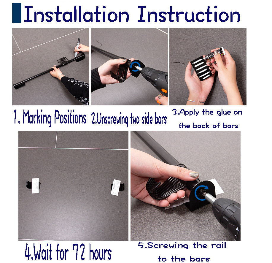 Nail-Free Wall Hooks Hanger 40cm