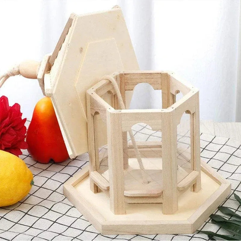 Wooden Garden Bird Feeder