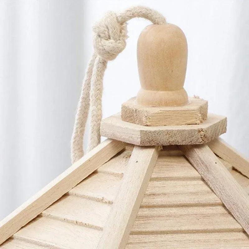 Wooden Garden Bird Feeder