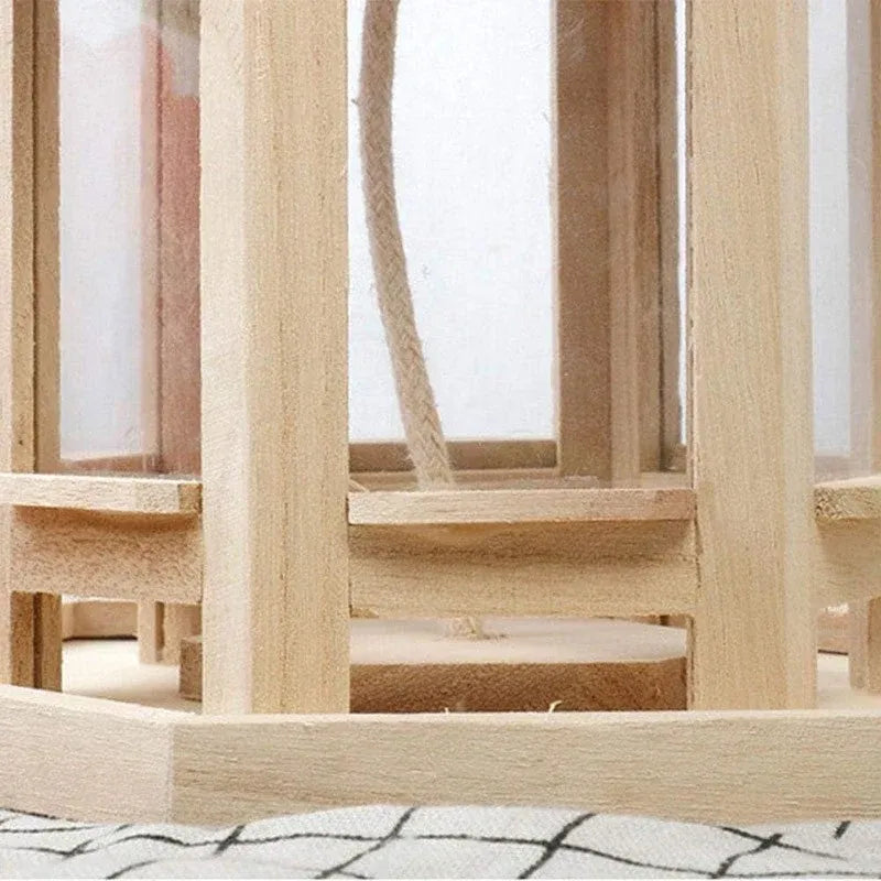 Wooden Garden Bird Feeder