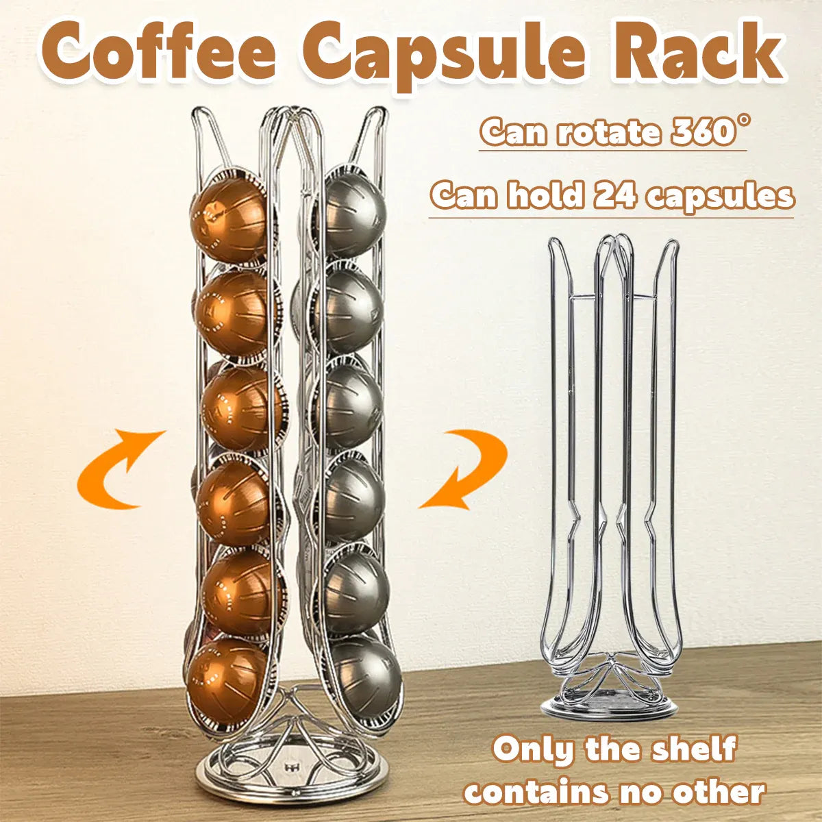 24-Pod Coffee Capsule Holder Rack