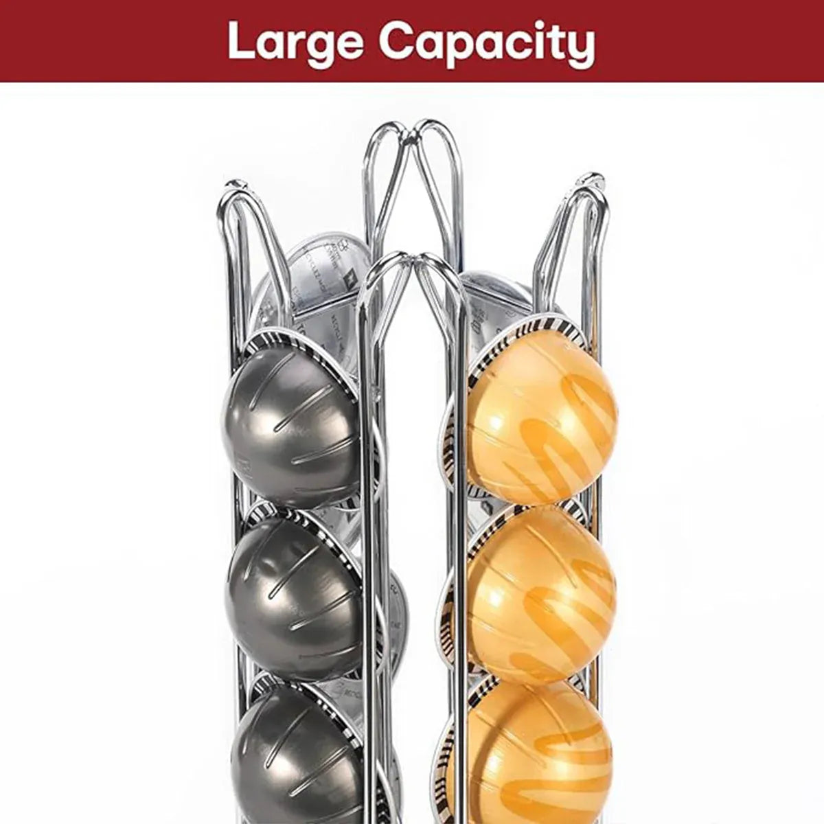 24-Pod Coffee Capsule Holder Rack