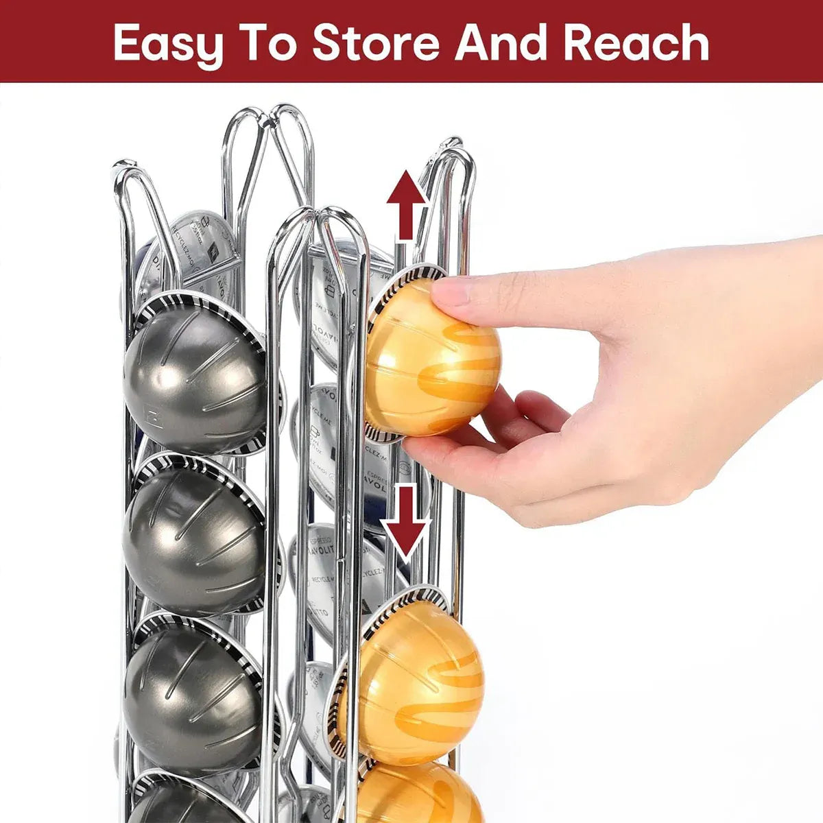 24-Pod Coffee Capsule Holder Rack
