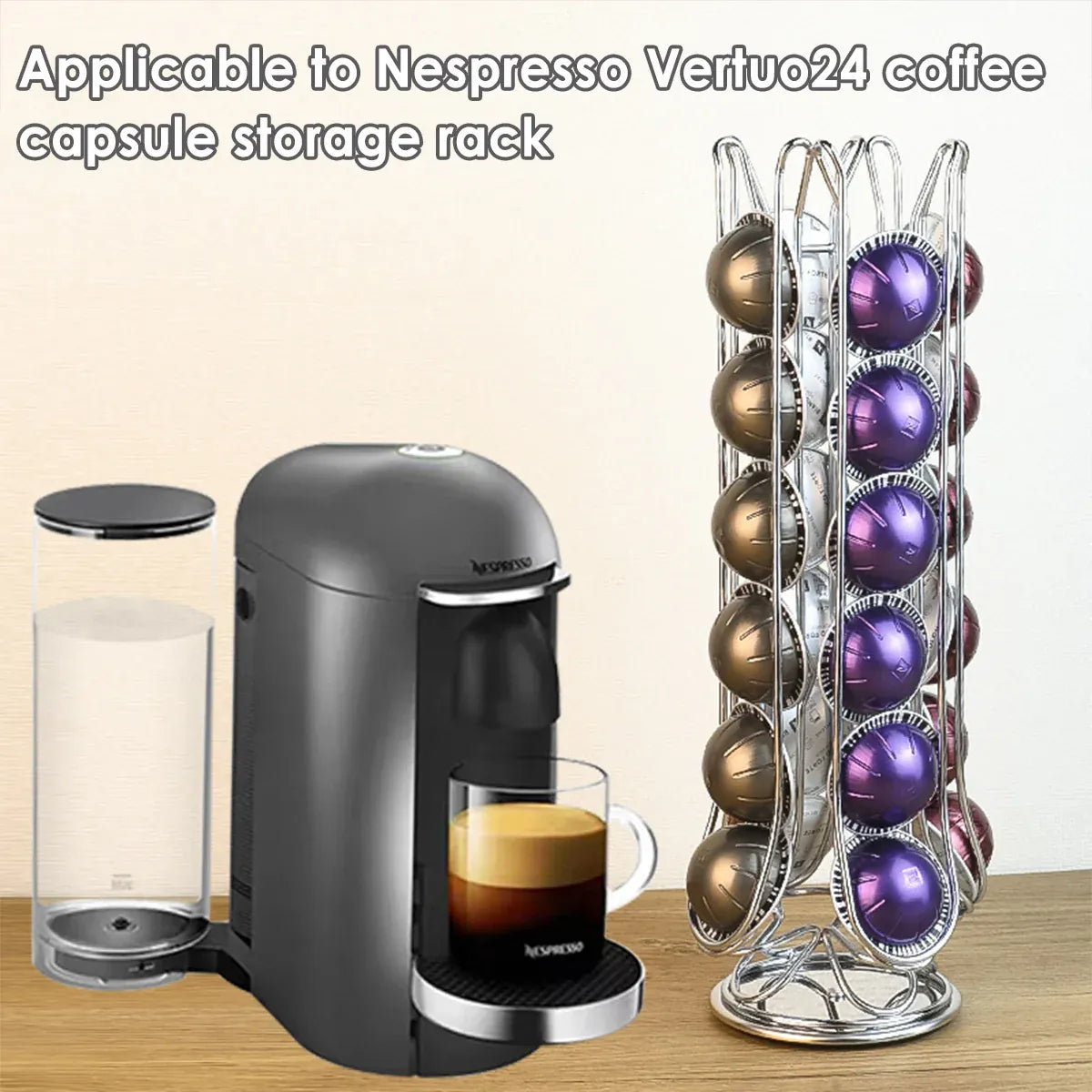 24-Pod Coffee Capsule Holder Rack