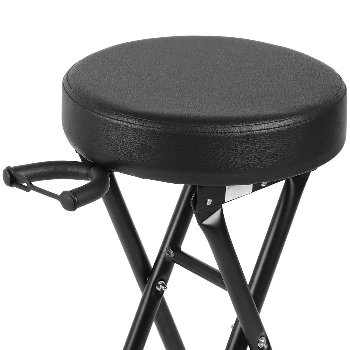 Folding Guitar Stool with Stand - Black