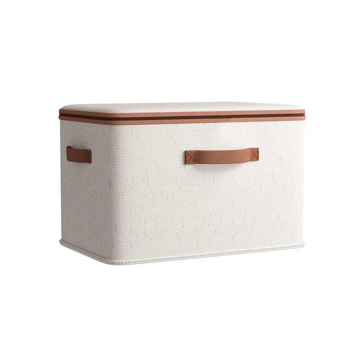 Foldable Clothes Storage Basket with Lid - Cream