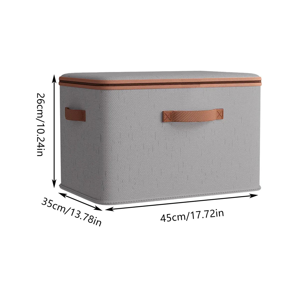 Foldable Clothes Storage Basket with Lid - Cream