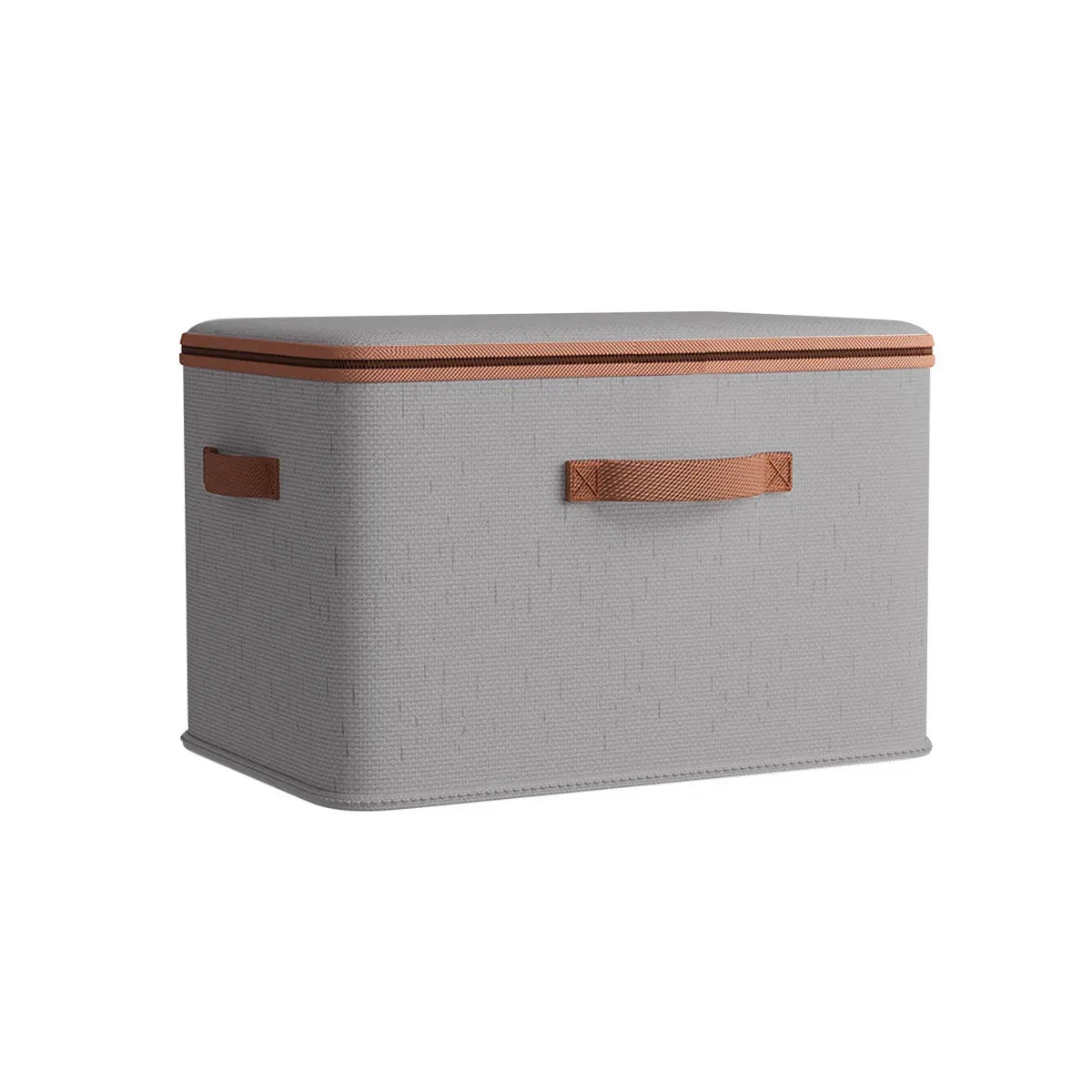 Foldable Clothes Storage Basket with Lid - Grey