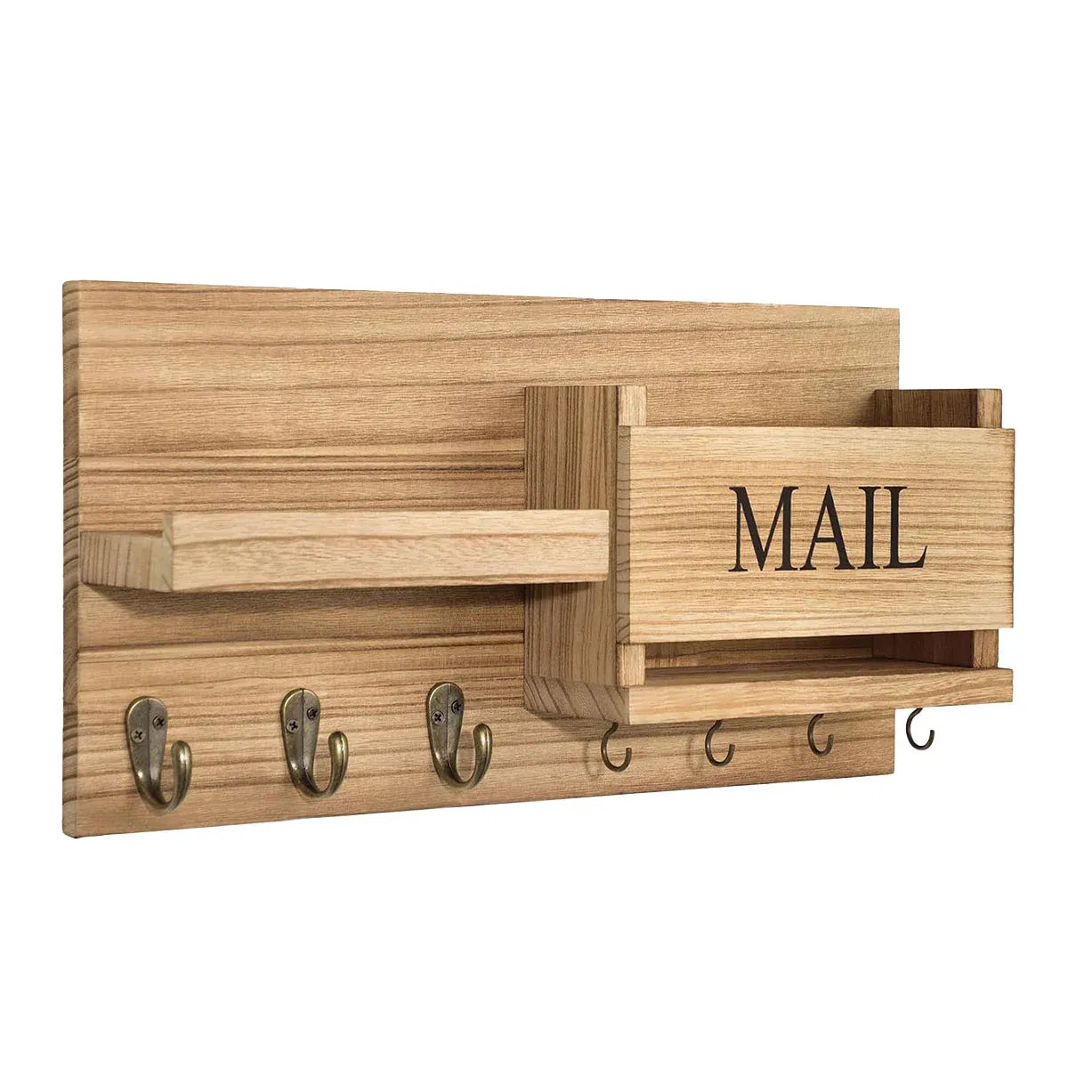 Wooden Key Holder & Coat Rack
