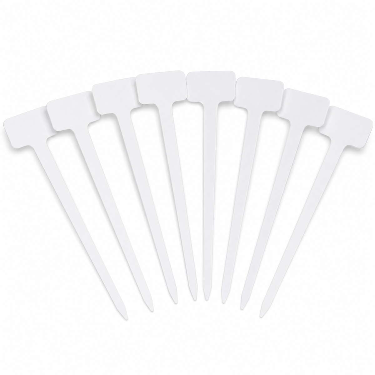 10x Garden Tee Plant Labels Seedling Seed Marker - White