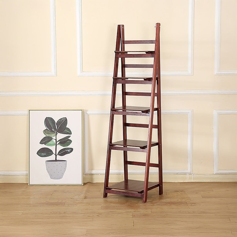 5-Tier Wooden Ladder Shelf