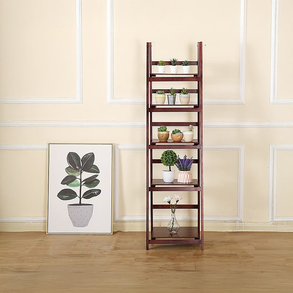 5-Tier Wooden Ladder Shelf