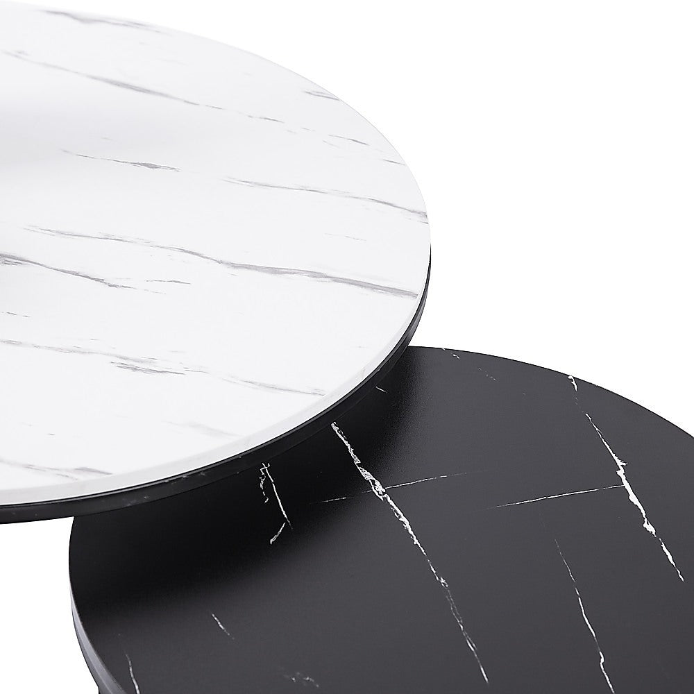 Coffee Table Round Marble Set