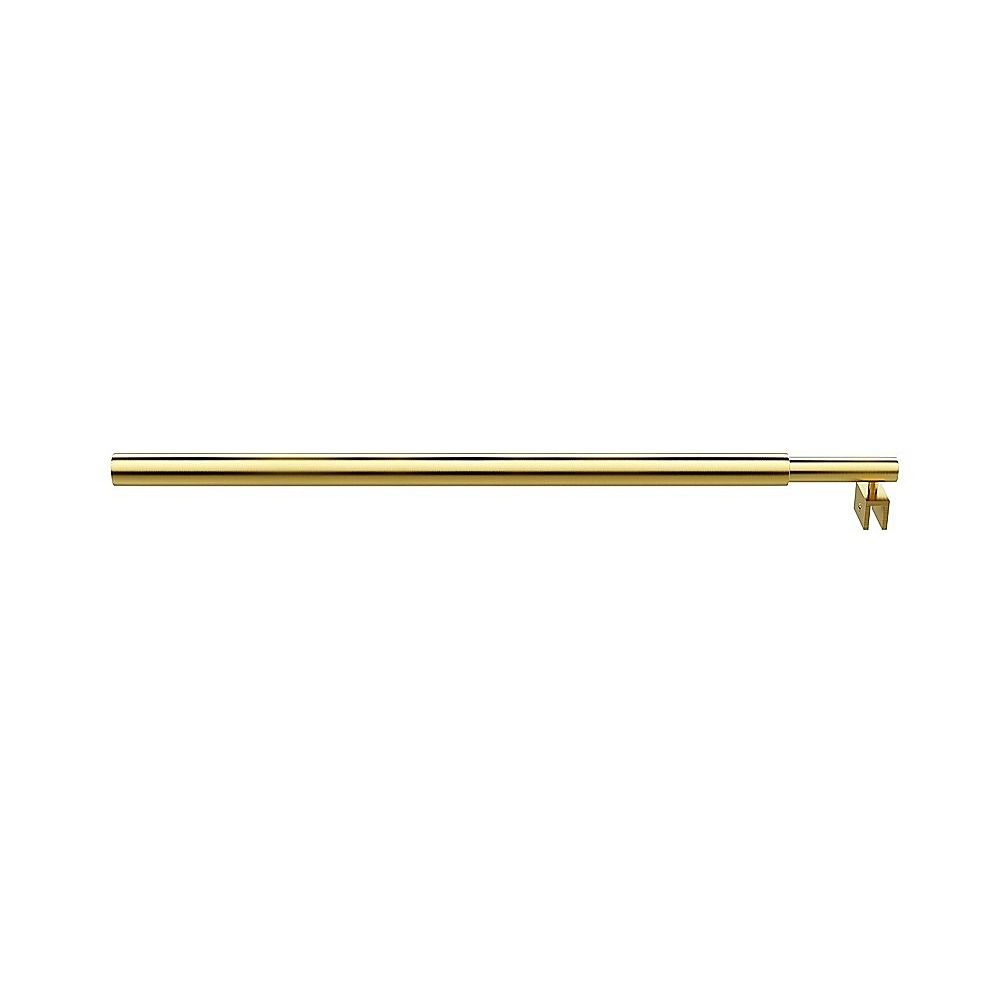 80x210cm Single Shower Glass Screen with Gold F-brackets & Round Pole
