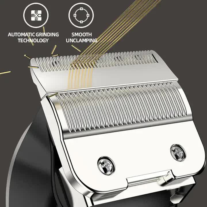 White Professional Cordless Hair Clipper with LED Display
