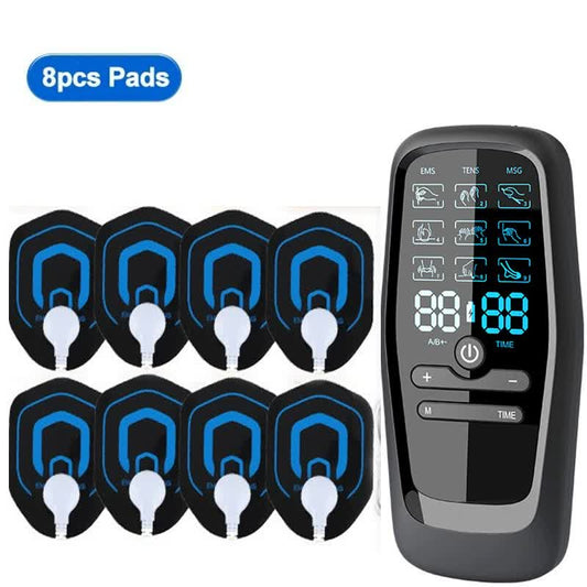 Dual Output EMS/TENS Massage Device with 9 Modes and Type-C Charging