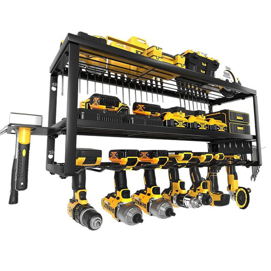 Heavy Duty Power Tool Organizer Wall Mount -Extra Tall 200lbs Capacity High-Quality Steel Utility Shelf
