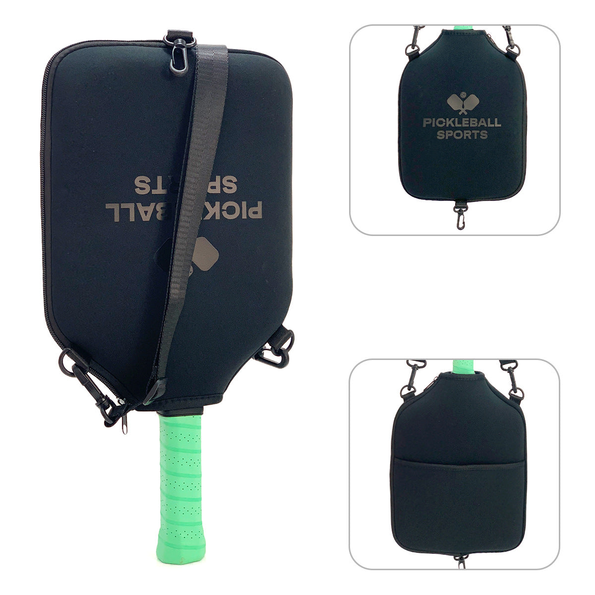SA01 Black Neoprene Pickleball Paddle Cover (racket not included)