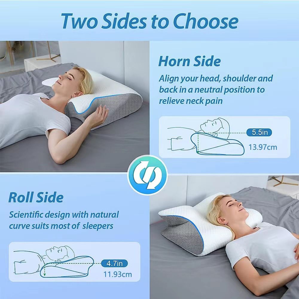 100% Slow Rebound Orthopedic Design for Side and Back Sleepers