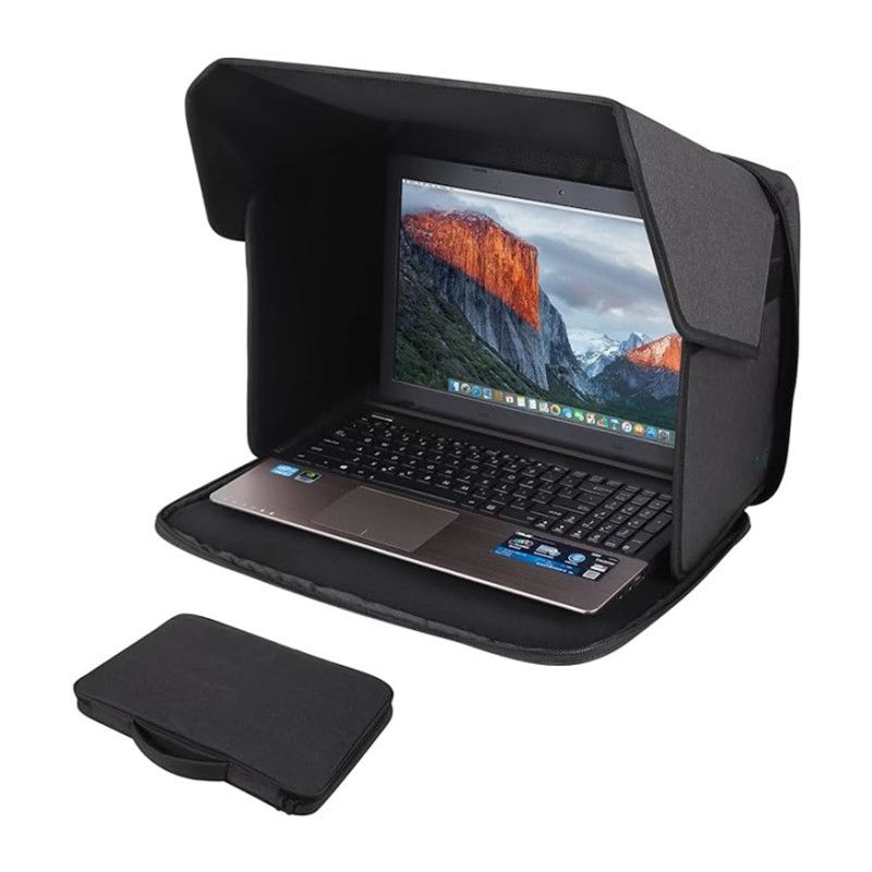 Laptop Sun Shade and Outdoor Privacy Hood - Fits Laptops up to 14 Inches Size M