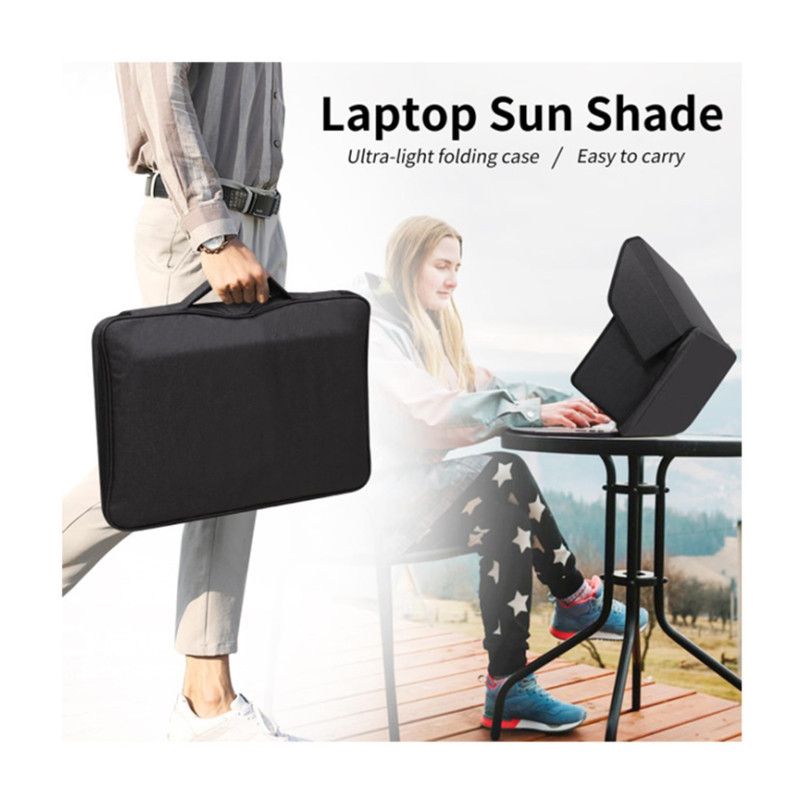 Laptop Sun Shade and Outdoor Privacy Hood - Fits Laptops up to 14 Inches Size M