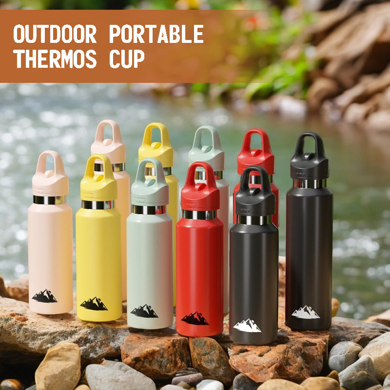 Black 680ml Insulated Stainless Steel Water Bottle