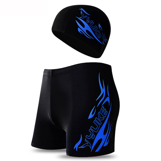 Men's Athletic Swim Trunks Set - Blue 4XL