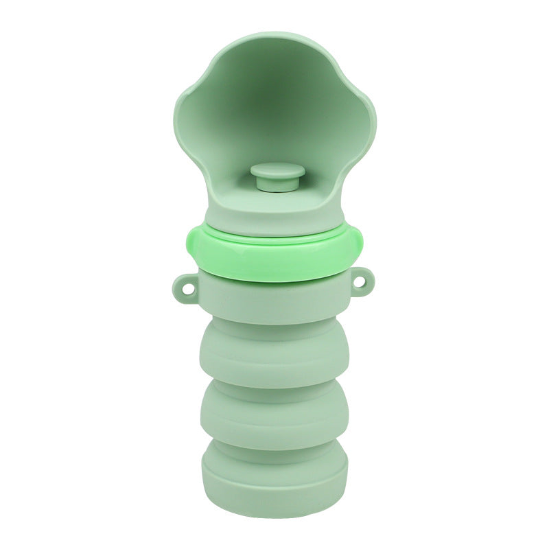 Green Portable Collapsible Pet Water Bottle