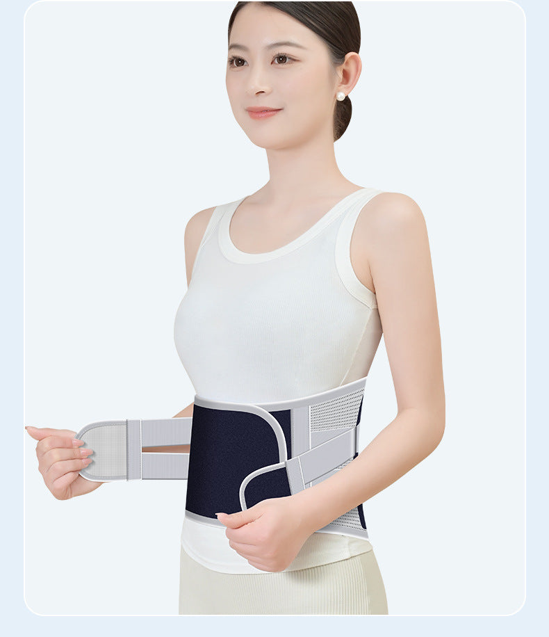 Size XL Grey Wide Breathable Lumbar Support Belt  – Adjustable Back Brace for Pain Relief & Posture Correction