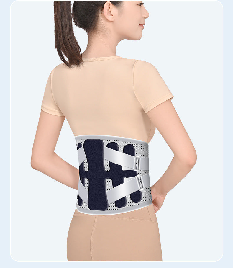 Size XXL Grey Wide Breathable Lumbar Support Belt  – Adjustable Back Brace for Pain Relief & Posture Correction