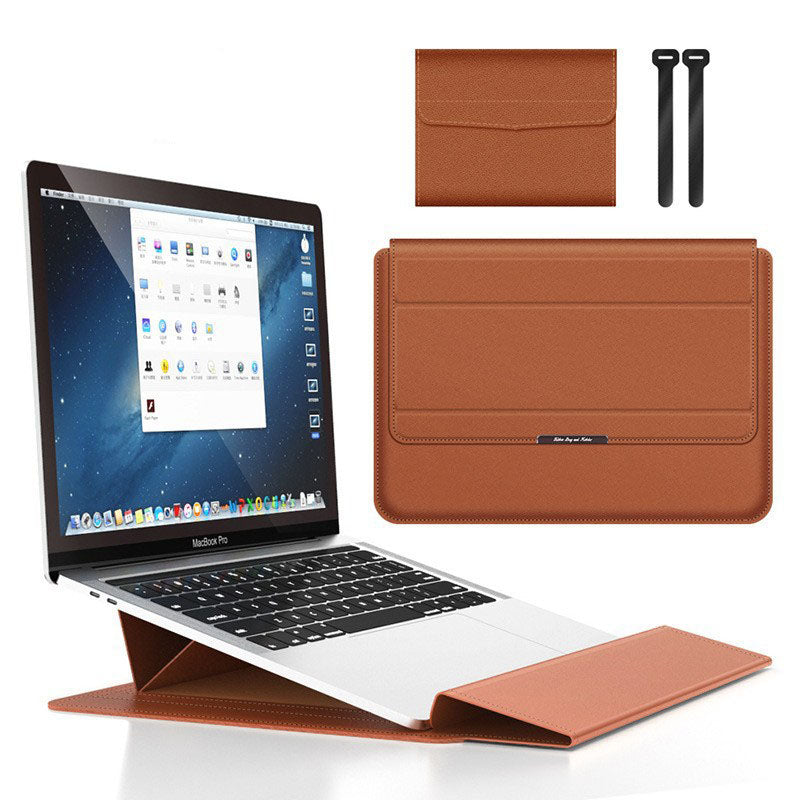 3-in-1 Laptop Sleeve Stand 15-16in - Brown