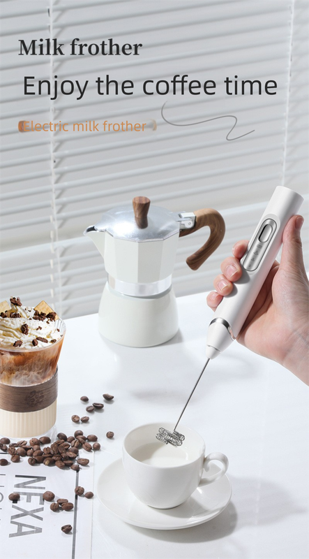 Rechargeable 3-in-1 Handheld Milk Frother Set - (Black)