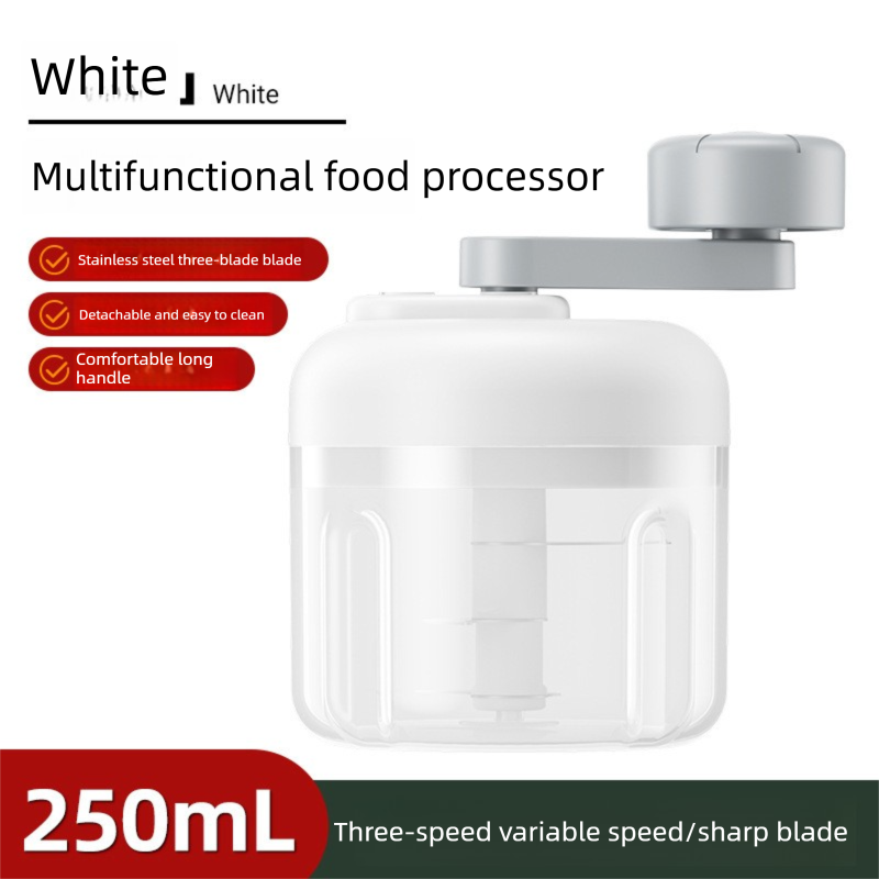 Manual Garlic Chopper 3-Speed Hand-Crank Mincer