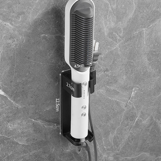 White Wall-Mounted Aluminum Curling Iron Holder
