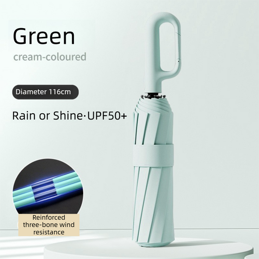 Green Heavy Duty Fully Automatic Carabiner Umbrella