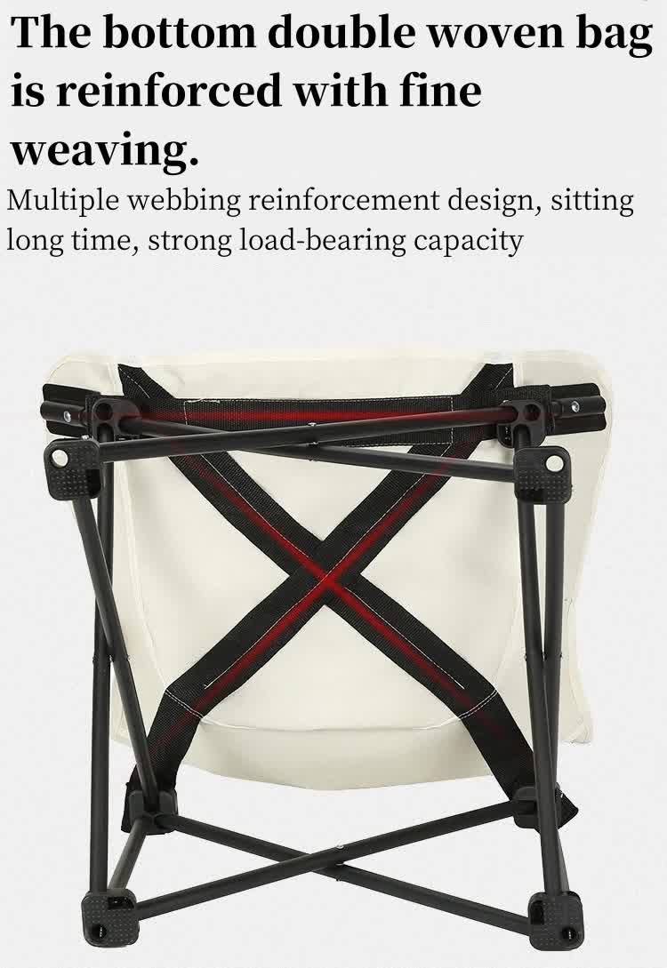White Outdoor Folding Camping Chair