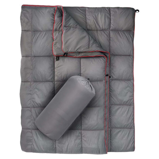 Grey Compact Lightweight Quilted Blanket