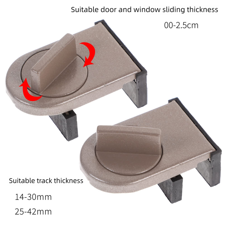 3 Pcs Black Window Lock & Door Limiting Device – Multi-Functional, No-Drill Safety Lock for Sliding Windows and Doors