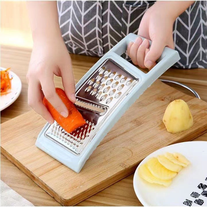 2 Pcs Pink Multi-Functional Vegetable Slicer – Stainless Steel Grater for Shredding, Slicing & Dicing