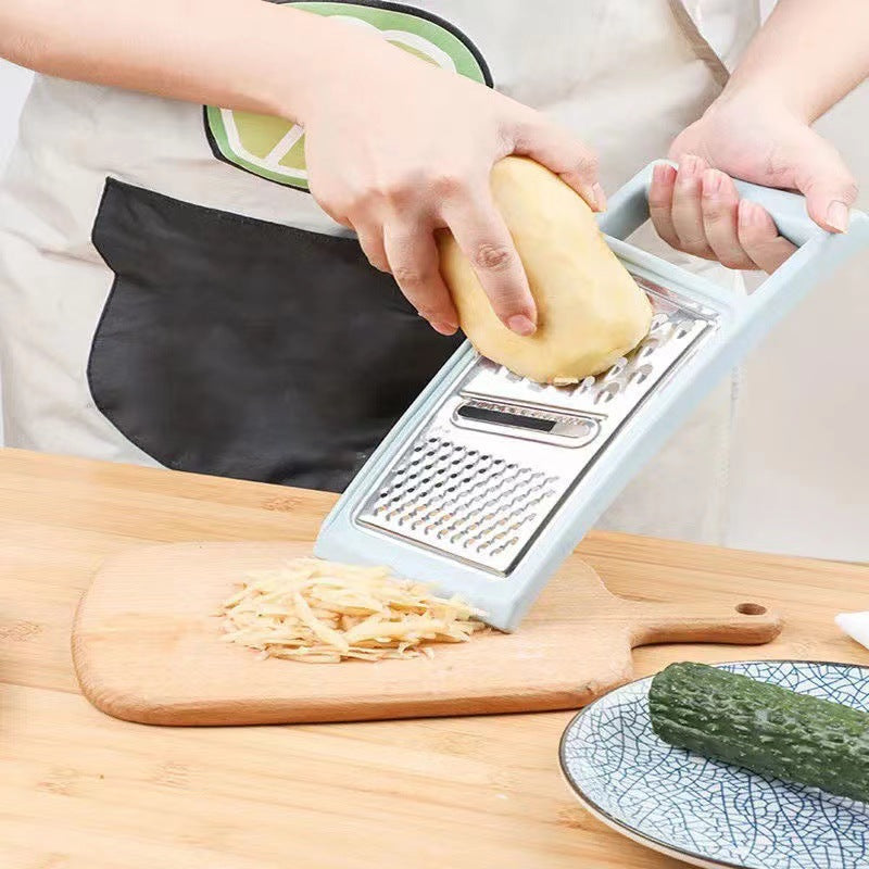 2 Pcs Pink Multi-Functional Vegetable Slicer – Stainless Steel Grater for Shredding, Slicing & Dicing